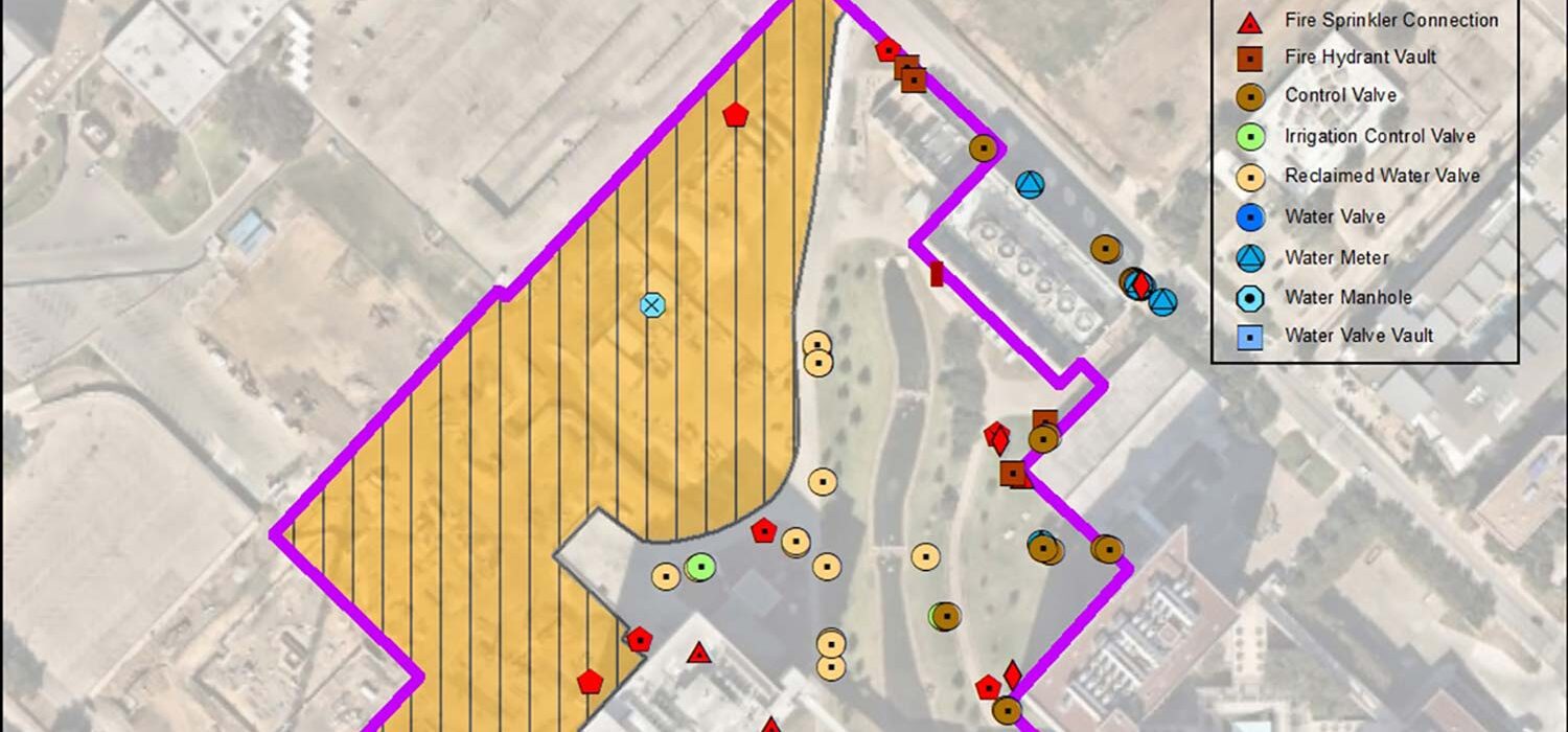 water valves map of UTSMC