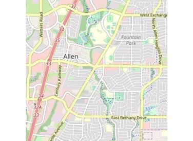 map of Allen street sign inventory