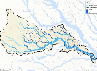 Harris County flood zone map for project