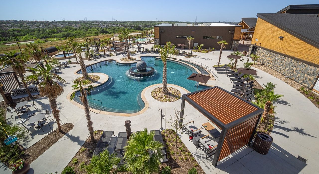 WorldSprings pools spa at Grandscape in The Colony, Texas